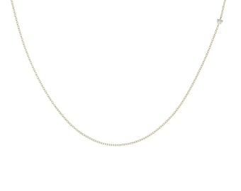 Choker Necklace for Women / Choker Diamond Necklace / Dainty Necklace with a Small Diamond / Gift for Her  / 14k Gold Jewelry