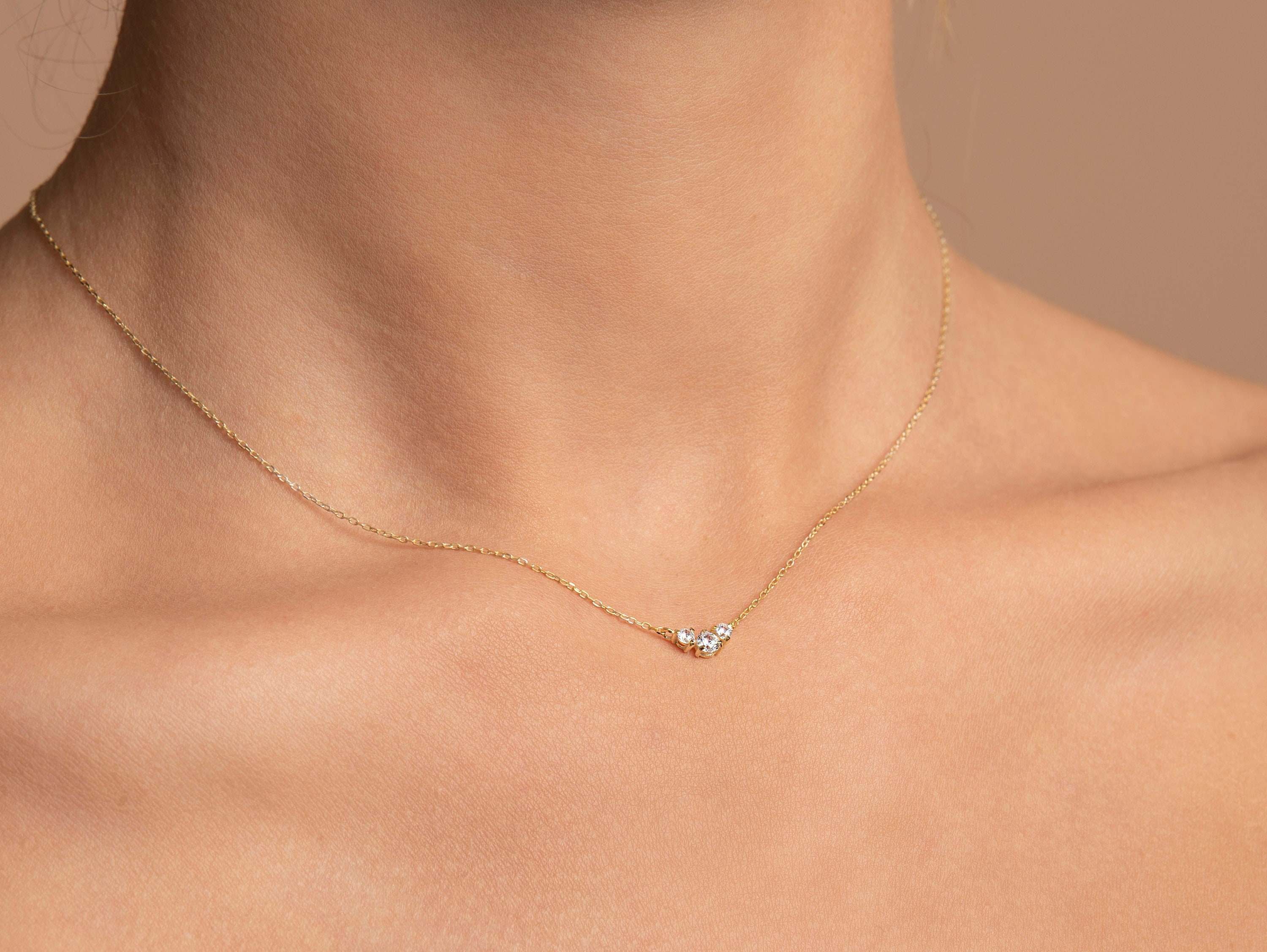 Carissima Collana Herringbone Intrecciata da 3 Fili in Oro Bicolore 9
