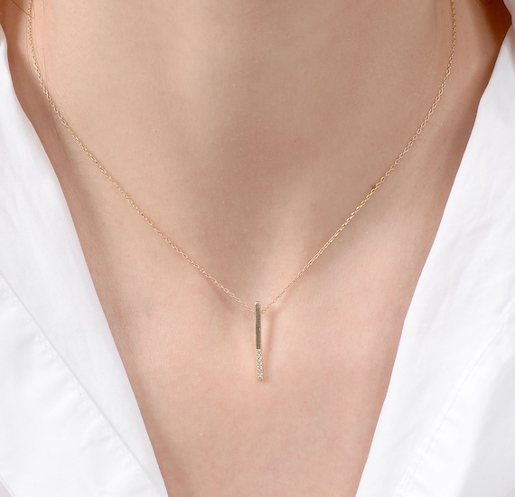 3d gold bar sale necklace