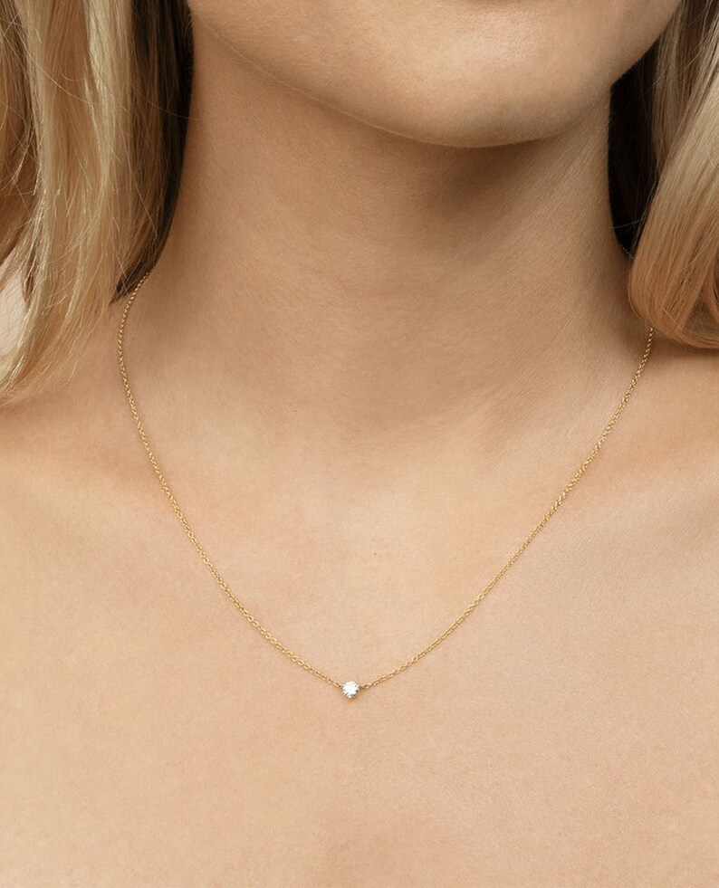 14k Solid Gold VVS Diamond Pendant / VVS Diamond Necklace With Etsy