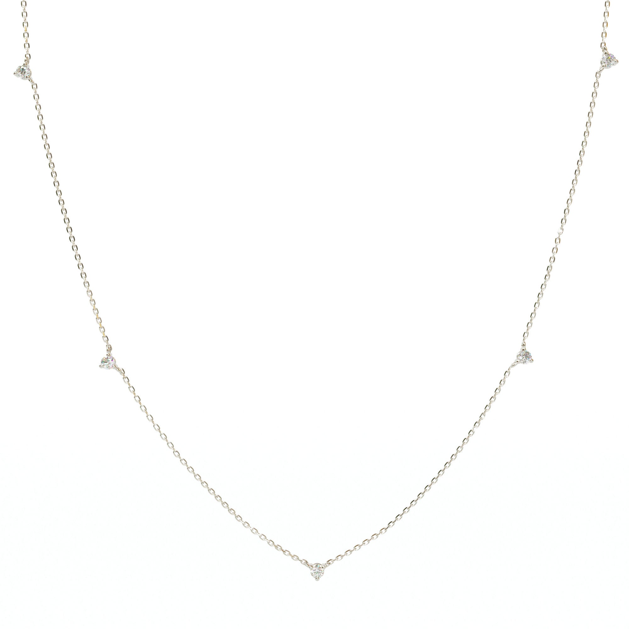 14K Gold Diamond Necklace Diamond Solitaire Necklace Dainty - Etsy