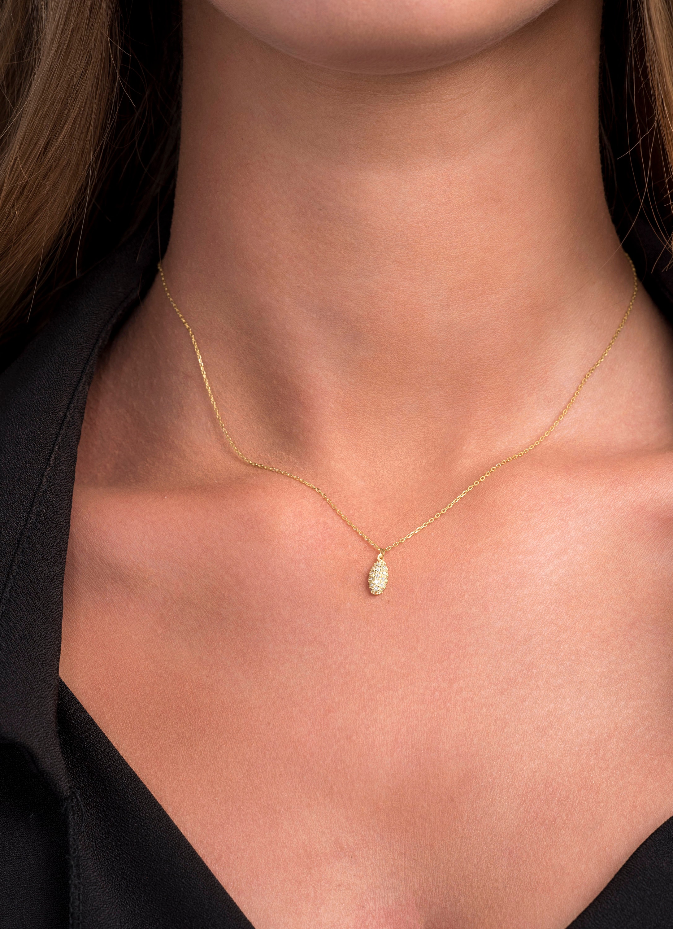 Teardrop diamond necklace discount