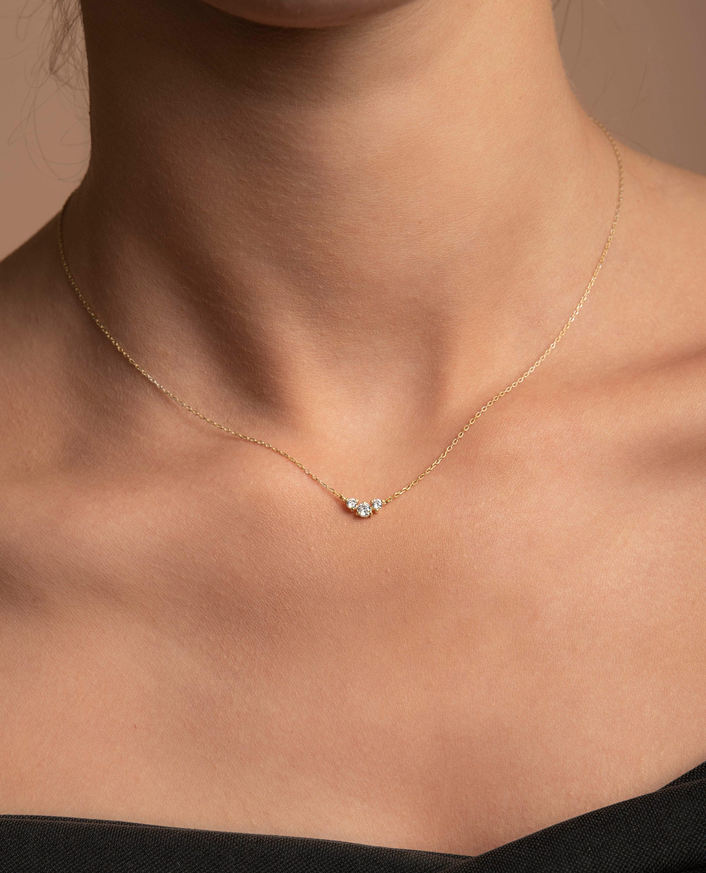 3 small cheap diamond necklace