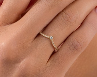 【MEJURI】日本未入荷☆14K スリム Wishbone Ring Wishbone 14k Gold Ring Stacker Set | Mejuri
