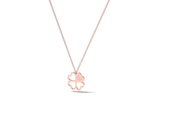 Wholesale Lucky Clover Pendant Rose Gold Diamond Women Flower Necklace -  China Jewelry and Silver Jewelry price
