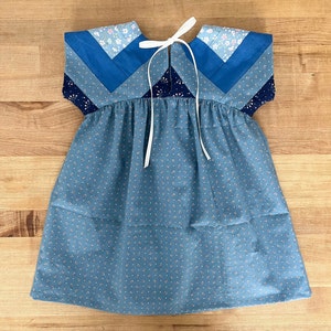 2T Vintage quilt block dress for toddler and girls New dresses made out of vintage quilt blocks toddler dress Spring Summer dress image 5