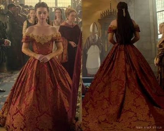 reign mary red dress