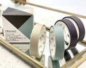 Washi Tape Set Grey Beige Aubergine Blue Light Grey Dark Grey Monocolor Simple Simple Simpel Tape MaskingTape Decorative Ribbon Scrapbook Journal