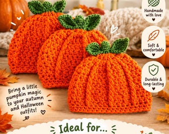 Same day dispatch when ordered before 12pm. Baby Halloween pumpkin hat. Baby Halloween costume.