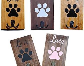 Custom Dog Leash Holder/Personalized Dog Leash Holder/Wood Dog Leash Holder