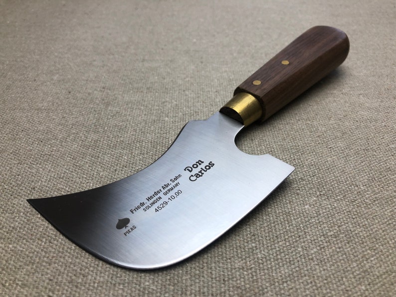 Original German Don Carlos Knife / Quarter Moon Knife WITH Leather Holster 823 P