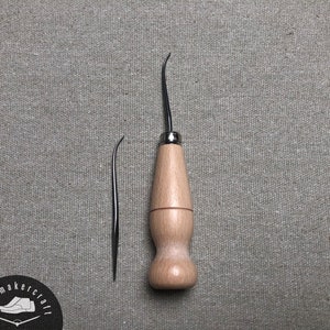 Awls with handle for shoemaking and other leather work, shoemaker - Made in Germany
