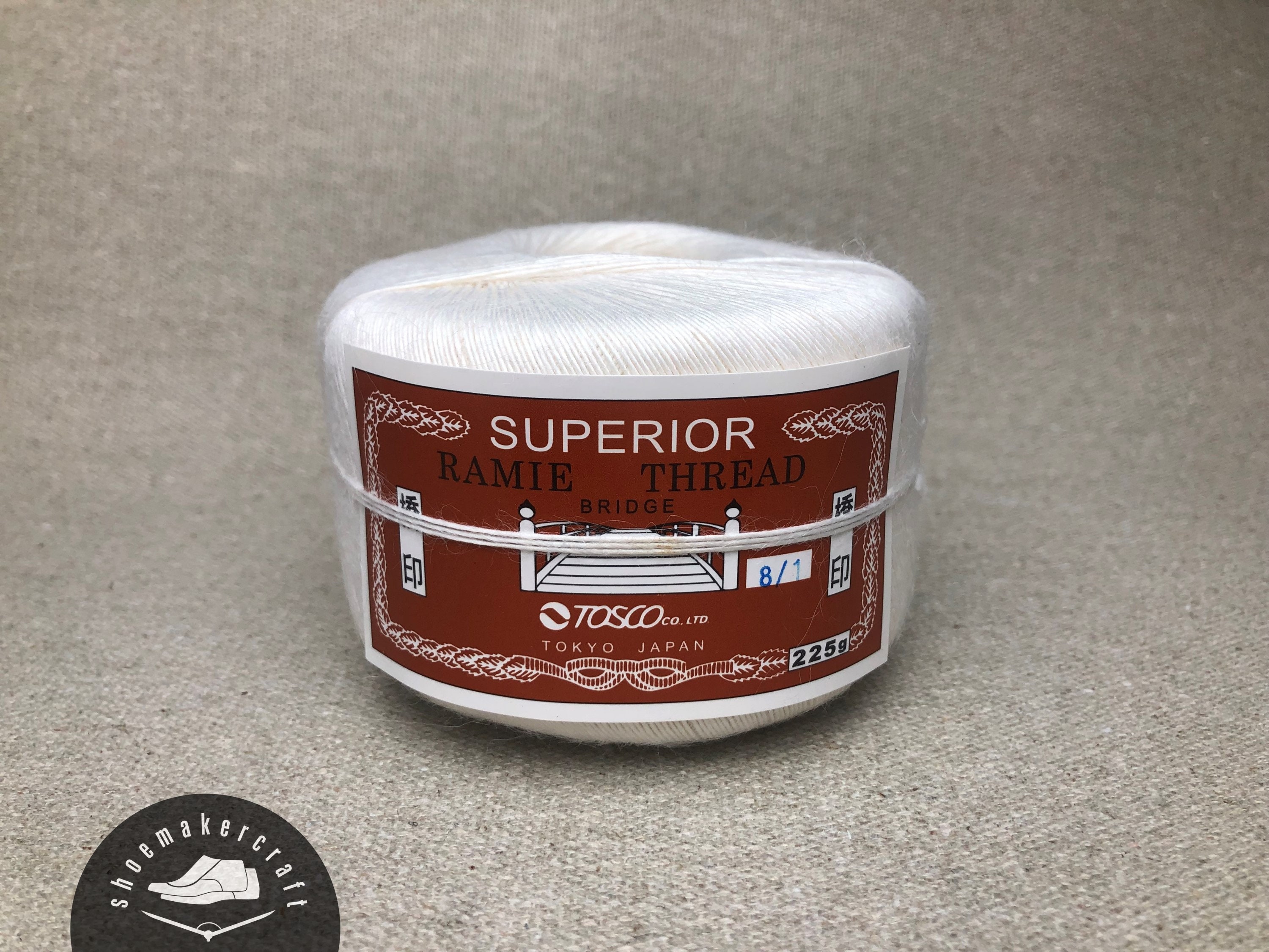 Shoemaker Superior Ramie Thread No.8 - 225 g - Made in Japan