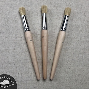 Round glue application brushes, leather glue brush, boar hair brush