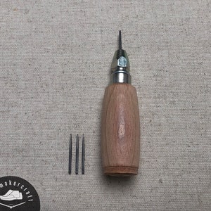 Pegging awls with handle, pegging awl handle, wooden pegs, nailing awl handle, nail awls, pegging awls - Made in Germany
