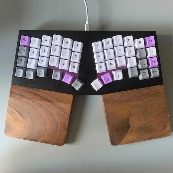 Split Keyboard Wrist Rest for Mechanical keyboard Real Wood wrist pad Hand rest Keychron Gaming Gift