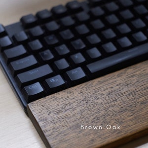 Keyboard Wrist Rest support for Mechanical keyboard Wood keyboard wrist pad Hand rest Keychron Oak Maple Spruce image 6