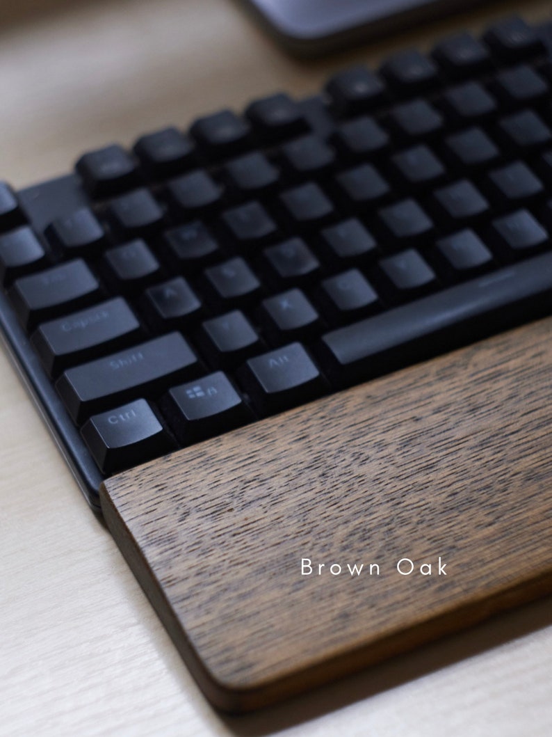 Keyboard Wrist Rest support for Mechanical keyboard Wood keyboard wrist pad Hand rest Keychron Oak Maple Spruce image 6