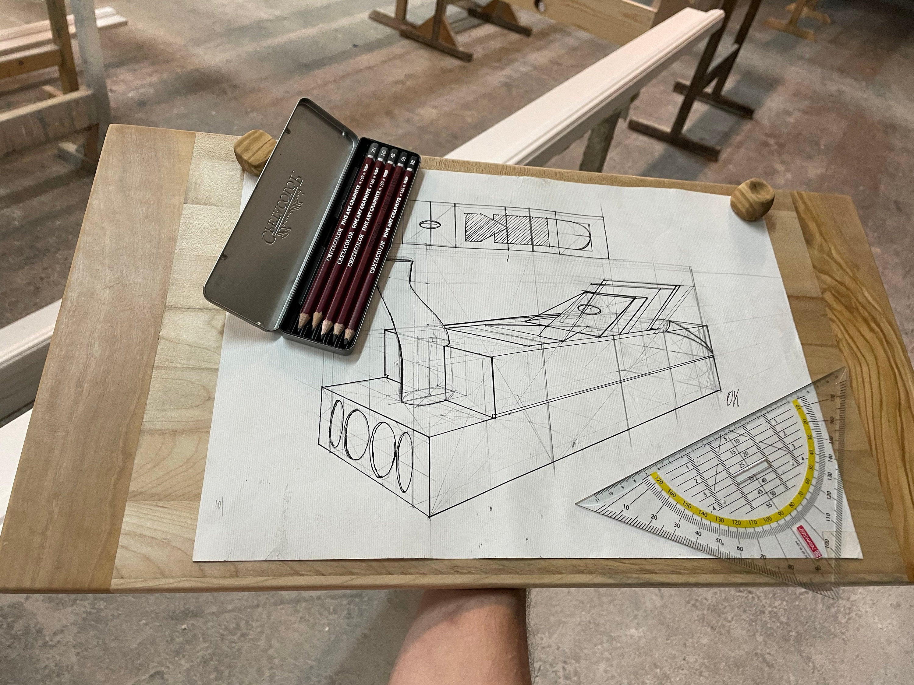 Artists Drawing board for sketching architecture drafting Etsy