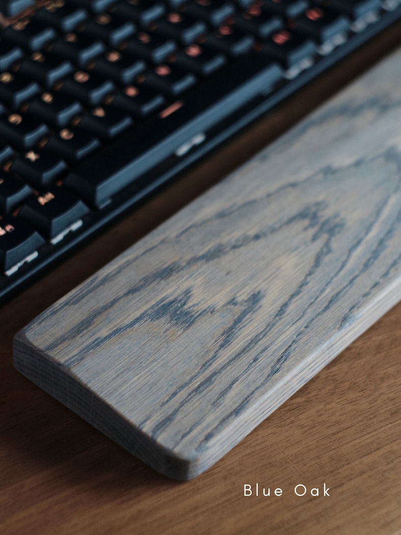 Keyboard Wrist Rest support for Mechanical keyboard Wood keyboard wrist pad Hand rest Keychron Oak Maple Spruce image 2