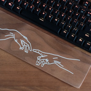 Custom Engraved Wrist Rest support for Mechanical keyboard | Limited Handmade Wood keyboard wrist pad | Hand rest piece