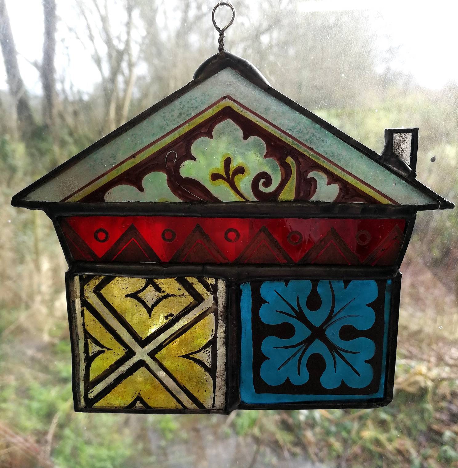 OOAK Stained Glass House Etsy