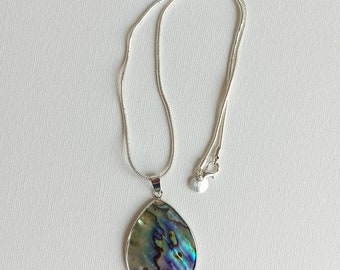 Abalone necklace, shell necklace, paua shell necklace, abalone shell pendant, necklace gift for mum, paua shell jewellery gift for her