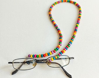 Children's glasses chain, kids glasses chain, multicoloured glasses chain for child, back to school accessories, birthday gift for girl