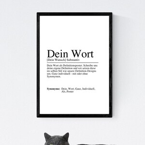 Deine eigene Definition auf Din A4 oder Digital Individuelles Geschenk, personalisierte Dekoration oder als Überraschung Bild 2