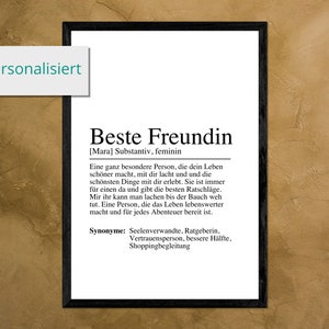 BEST FRIEND Definition Poster Picture DIN A4 A5 or Digital - Gift for the best friend