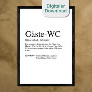 Définition de l&#39;affiche WC invités - Image de salle de bain WC invités