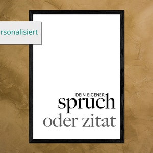 Il tuo detto personalizzato: poster in bianco e nero