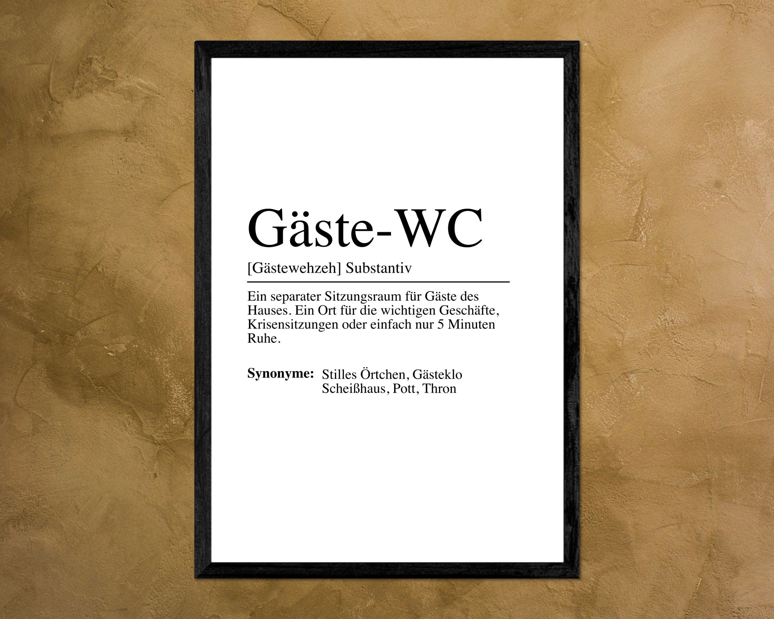 Poster - Gäste-WC Definition
