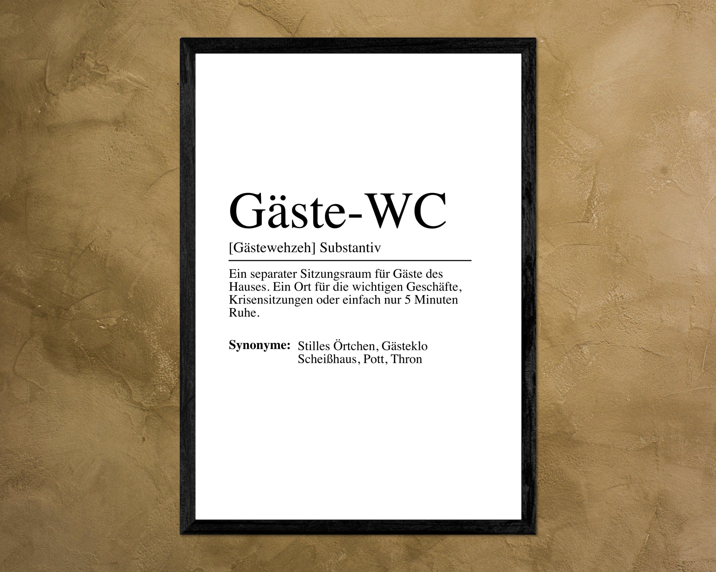 G ste WC Poster Definition DIN A4 A5 Oder Digital G steklo Badezimmer g-ste-wc-poster-definition-din-a4-a5-oder-digital-g-steklo-badezimmer