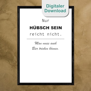 Beer Poster - Kitchen, Bar, Living Room, Shared Apartment, Beer - Black and White Poster