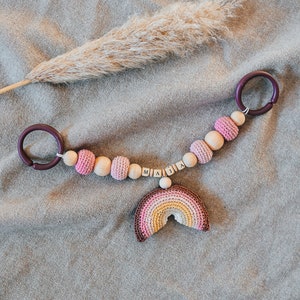 Personalizable wandelwagen ketting regenboog met naam