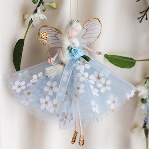 Forget-me-not / Hanging Fairy Doll Decoration / Special Occasion gift / Remembrance gift /Angel