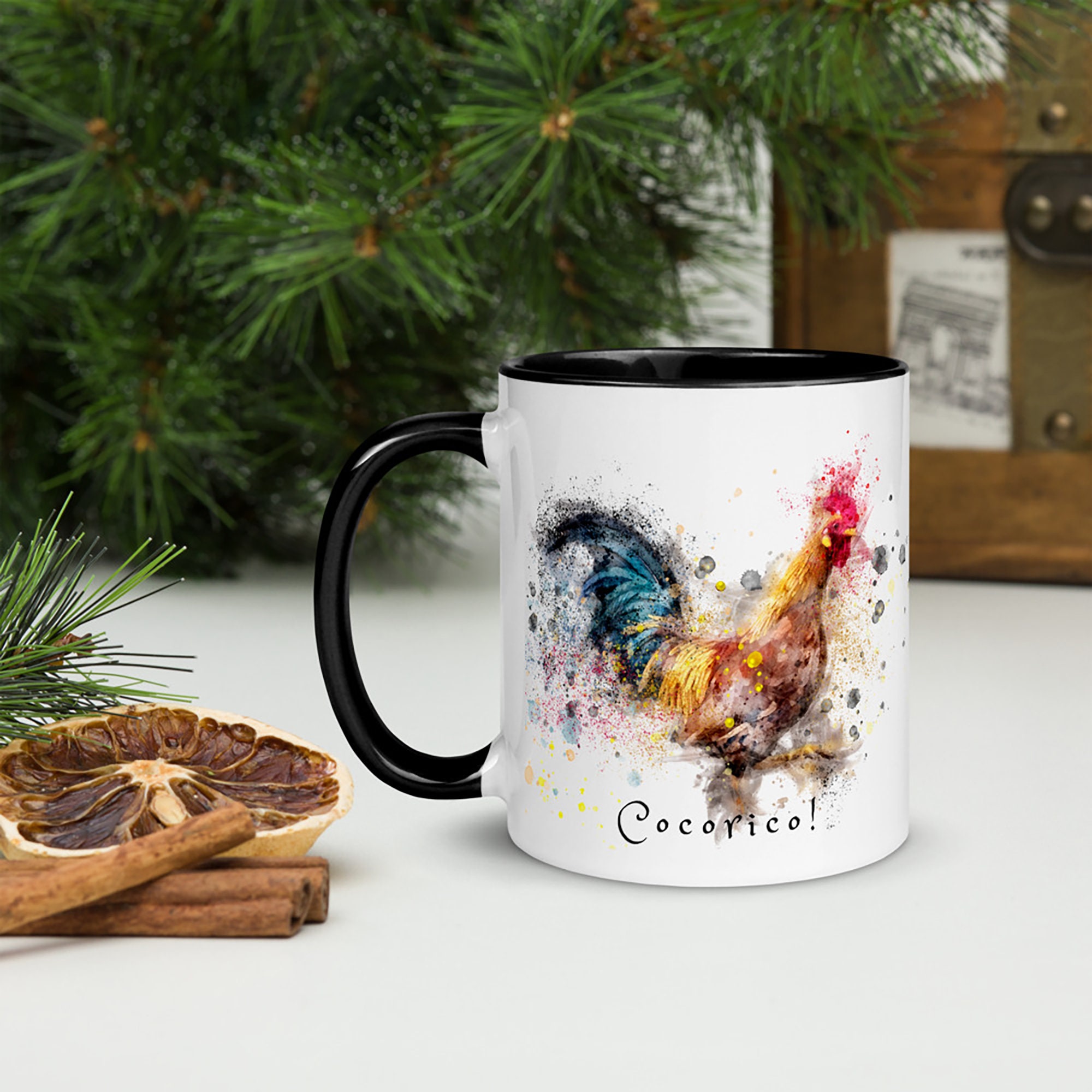 Coq Tasse Café Cocorico Mug Animaux avec Personnalisation