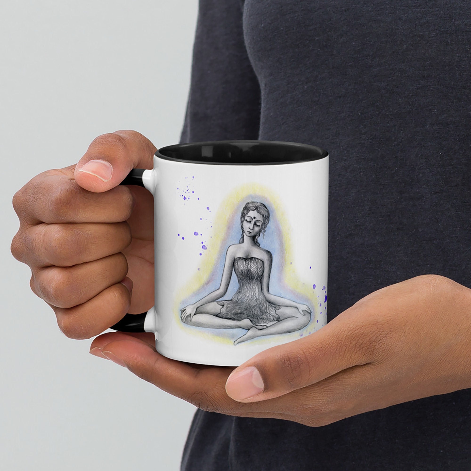 Meditation Mug Yoga Coffee Chakra Relaxation Cup Inspiration - Personalized Meditation Lover Gift Gi