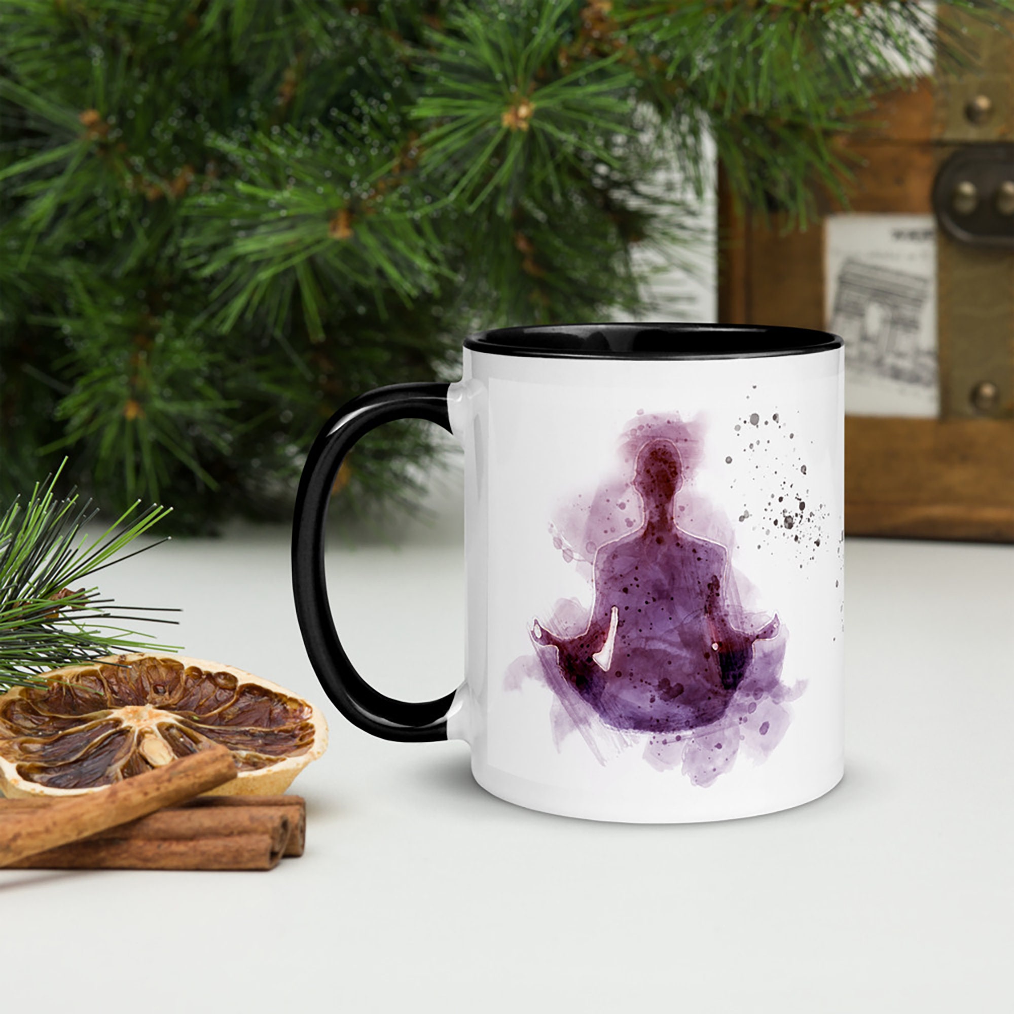 Meditation Mug Yoga Coffee Chakra Relaxation Cup Inspiration - Personalized Meditation Lover Gift Gi