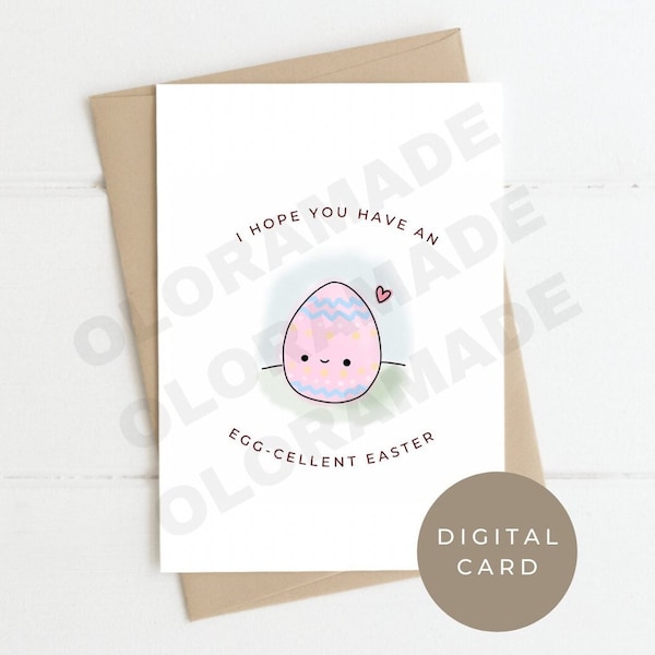 Printable Easter Card | Printable Card | Downloadable Easter Card | Easter Egg | Digital Easter Card