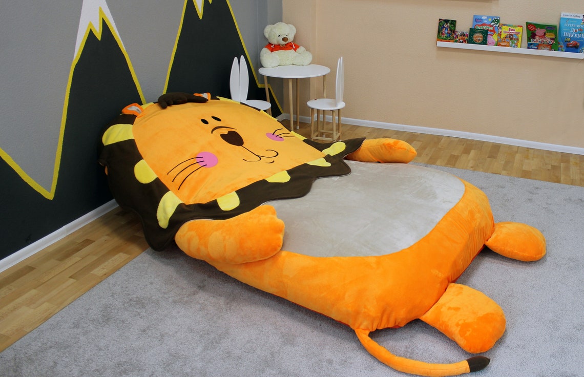 Bean Bag Bed Lion / Kids Bean Bag / Adult Bean Bag / Floor Etsy