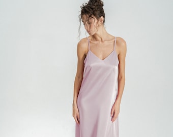 Silk Nightgown, Silk Slip Dress, Silk Dress, Long Silk Slip, Satin Slip Dress, Satin Nightgown, Chemise Nightdress, Summer Dress, Nightie