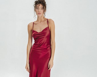 Openback Dress, Prom Dress, Silk Dress, Cowl Neck Dress, Long Dress, Maxi Dress, Cocktail Dress, Summer Dress Evening Dress Backless Dress