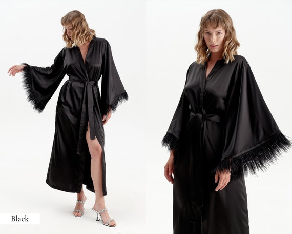 amazon satin dressing gown Buy Lipsy Black Satin Maxi Dressing Gown Robe With Lace Insert from Next USA