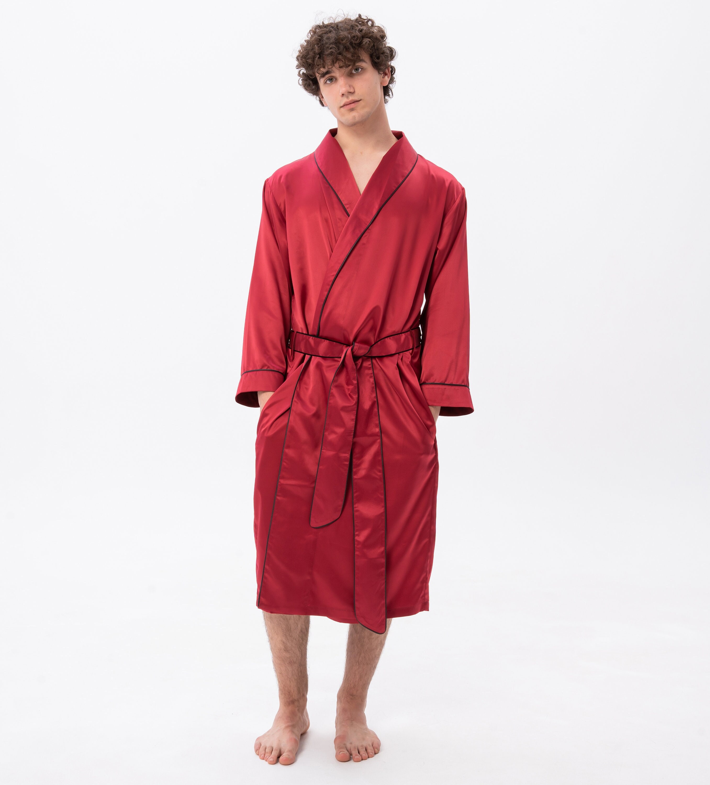 Silk Dressing Gown Men -  Canada