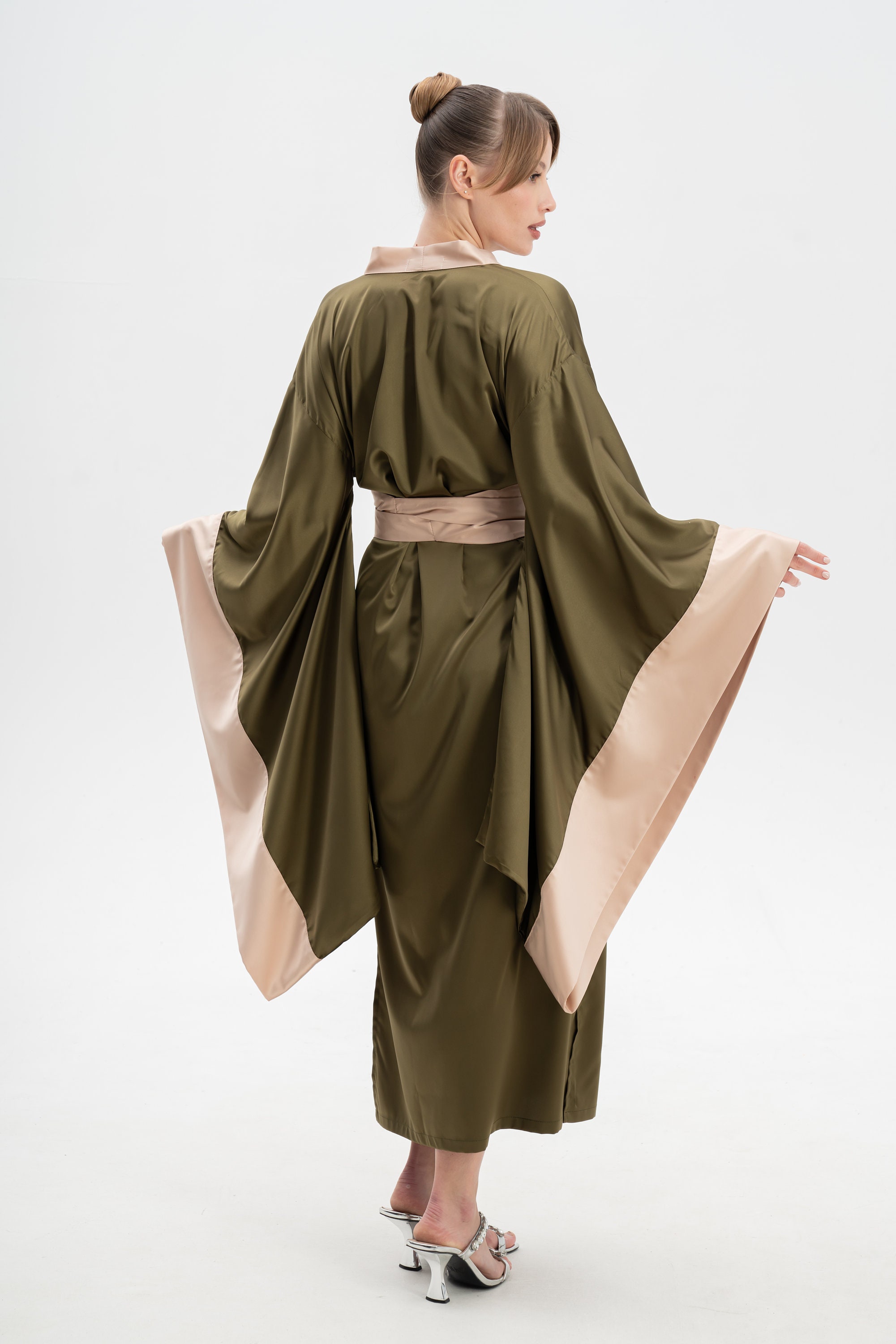 long sleeve kimono dressing gown womens Cotton Kimono Robe for Women Soft Lightweight Bohemian Hand Block Floral Printed Bathrobe with Belt, Loungewear, Spa & Resort Wear, Beach Cover Up, Comfortable Nightwear Dressing Gown
