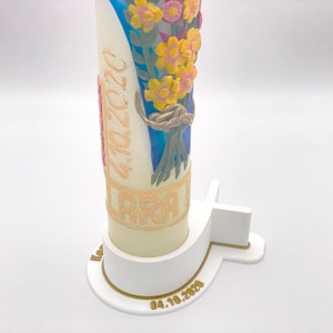 Personalizable fish candlestick for communion, confirmation & baptism over 60 colors image 2