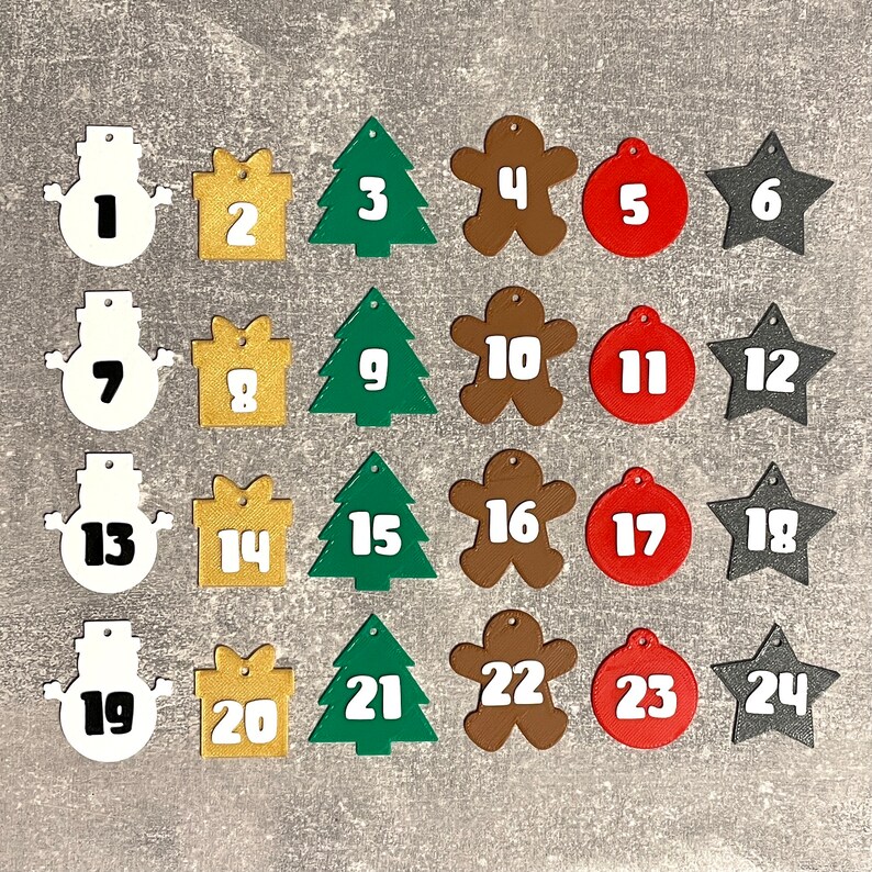 3D-Adventskalender Zahlen Sets Mix