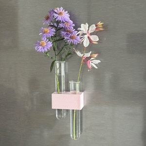 Kühlschrankmagnet Blumenvase mit Reagenzglas 2-fach